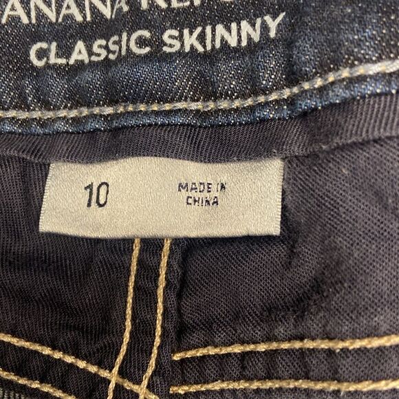 Banana Republic Classic Skinny dark wash jeans ladies 10 - Picture 3 of 6